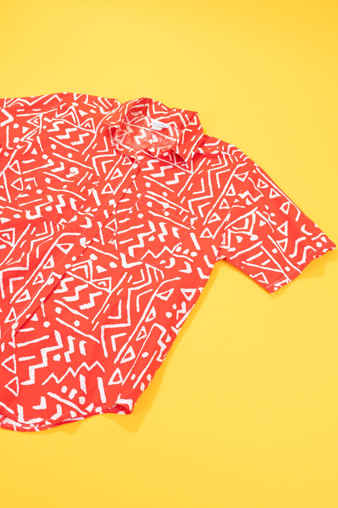Vintage 80s Miss B Retro Button Up