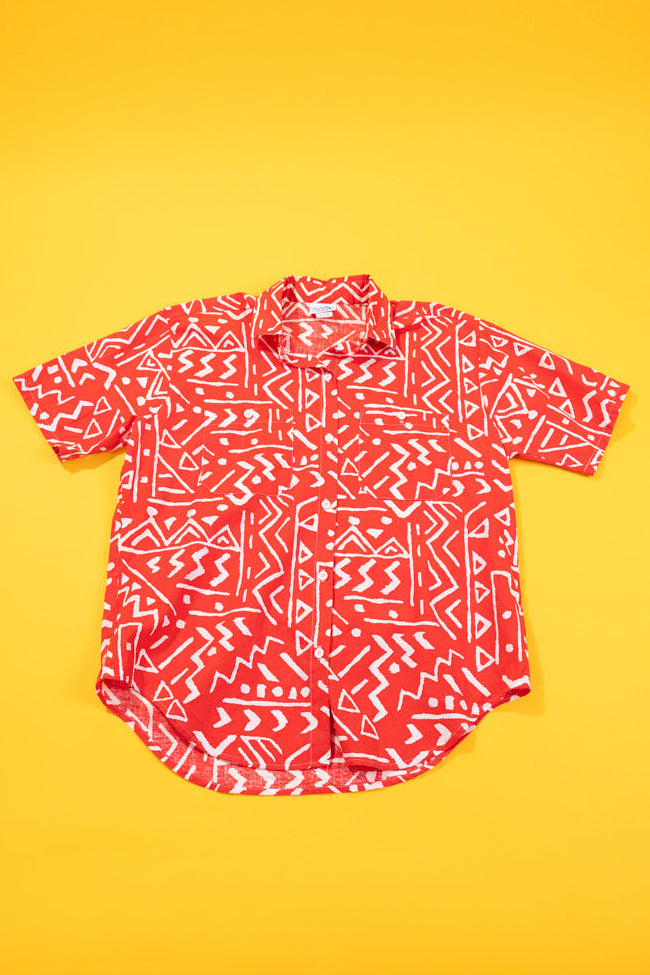 Vintage 80s Miss B Retro Button Up