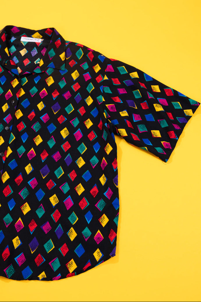 Vintage 80s Diamond Hill Button Up