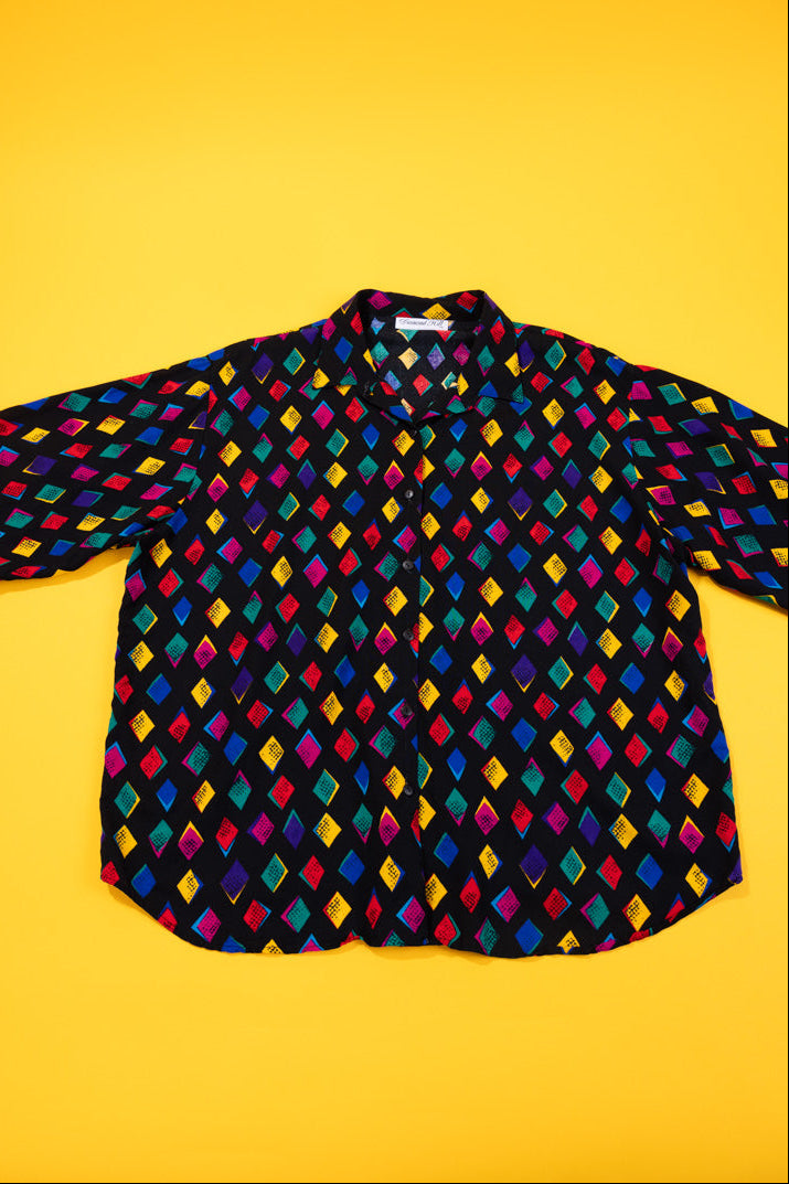 Vintage 80s Diamond Hill Button Up