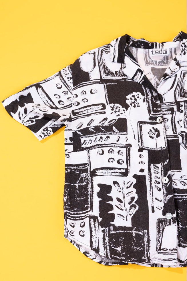 Vintage 80s Teddi Retro Button Up