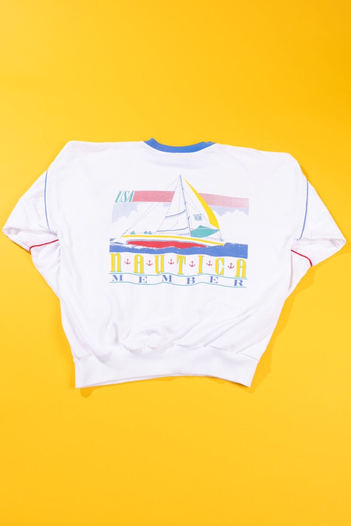 Vintage 90s Mackinac Island Nautica Member Crewneck Sweater
