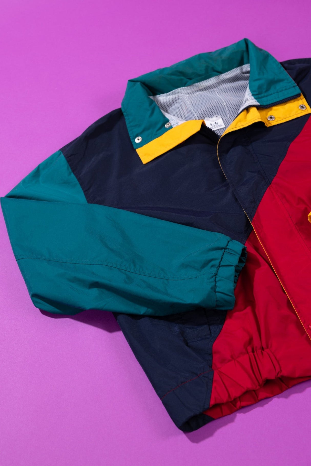 Vintage 90s Color Block Windbreaker (L)
