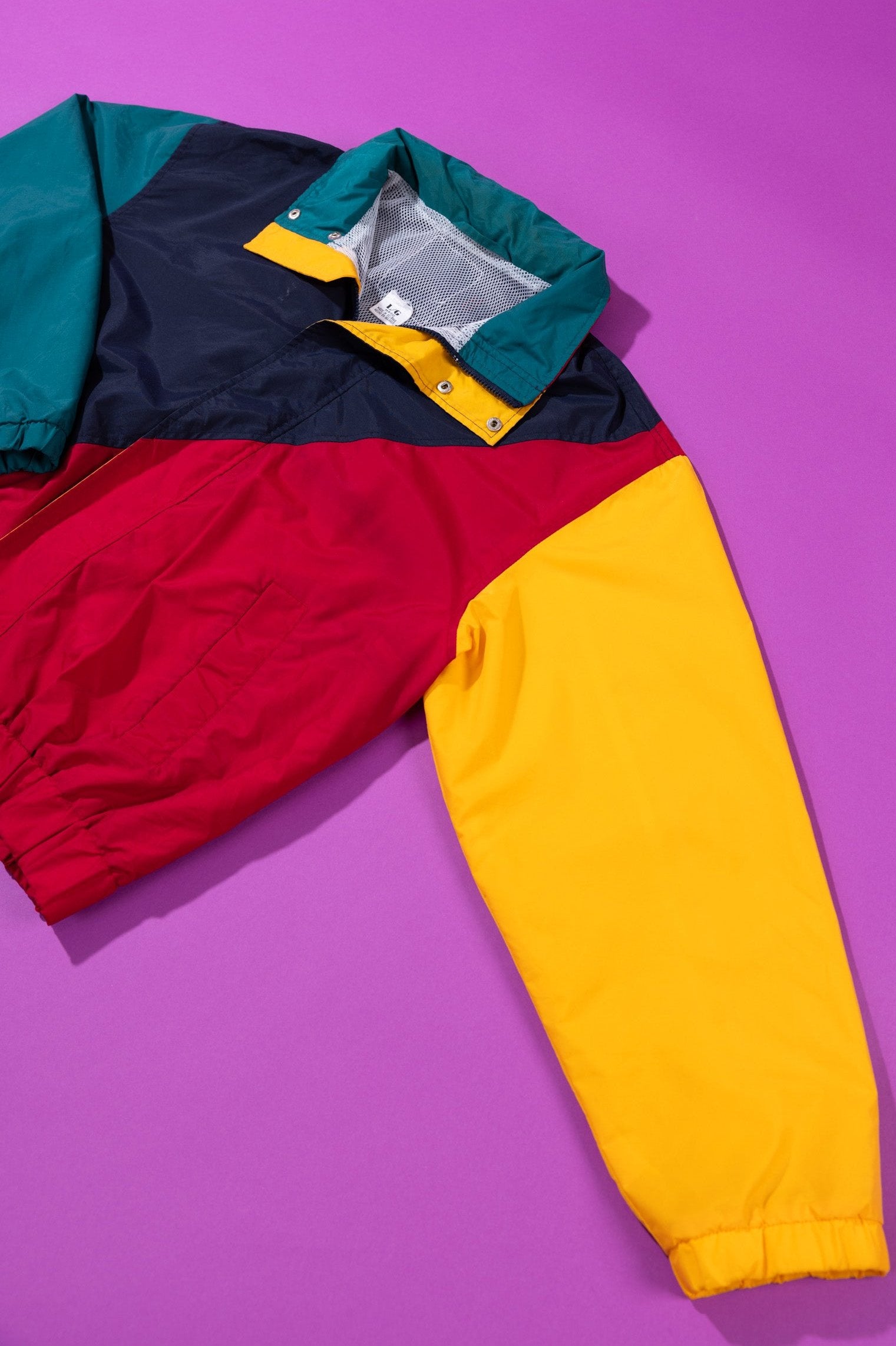 Vintage 90s Color Block Windbreaker (L) – Retro Candy World