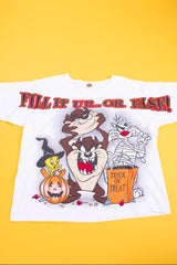 Vintage 1998 Looney Tunes Fill It Up Or Else Halloween T-shirt