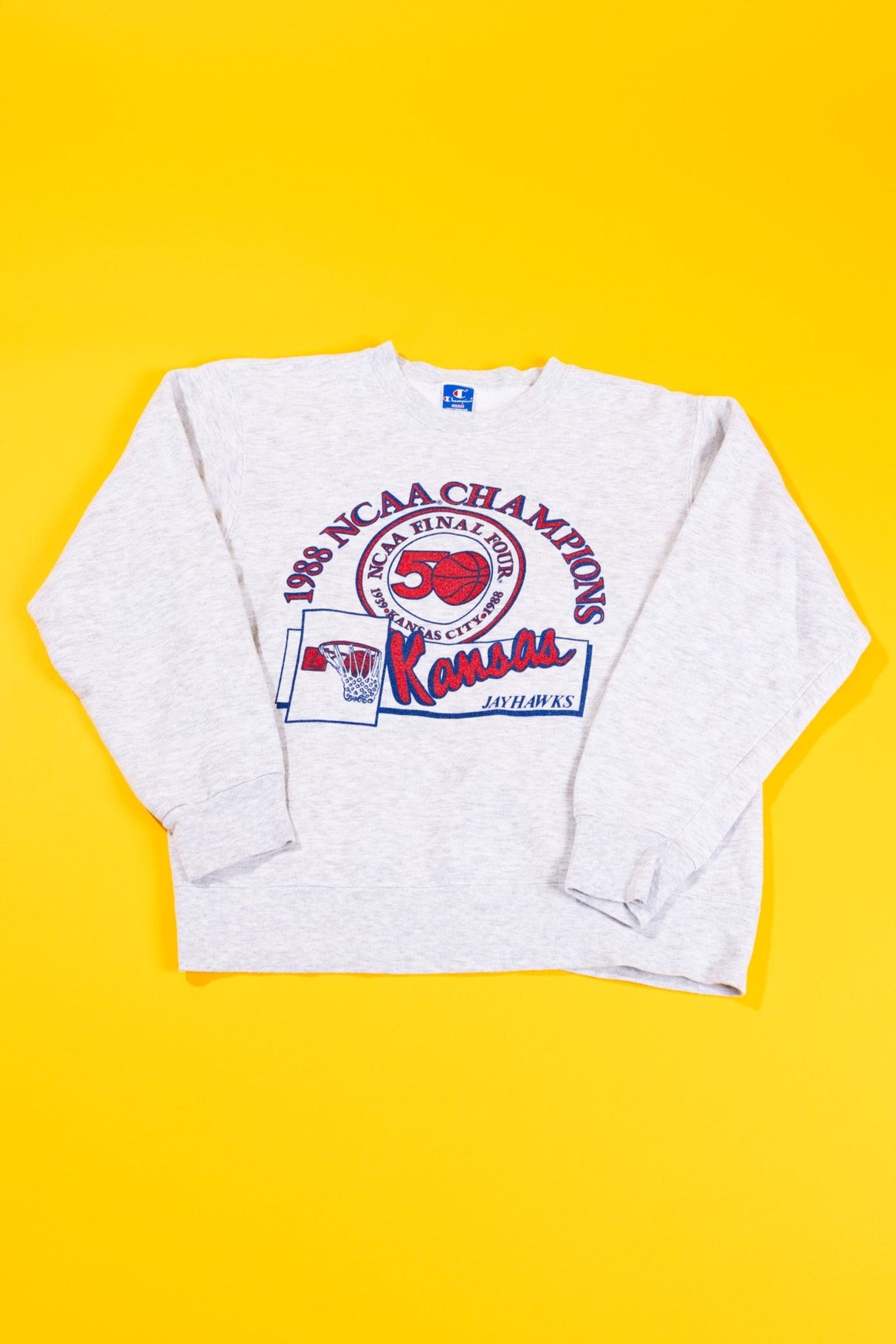 Vintage 1988 Kansas City Jayhawks NCAA Champions Crewneck