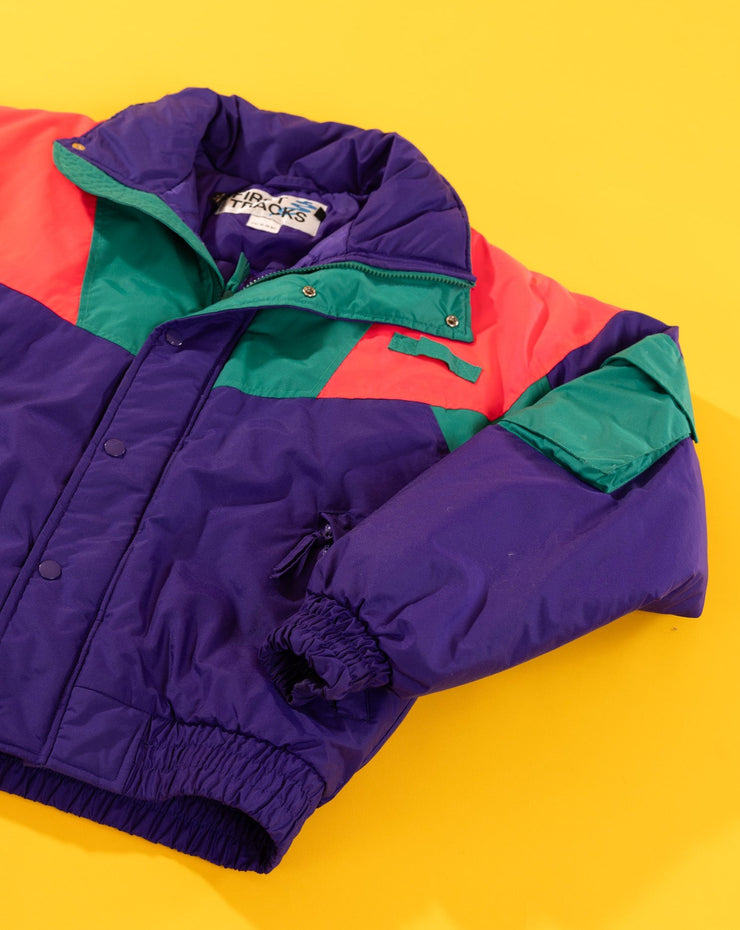 Vintage 80s First Tracks Colorblock Ski Jacket