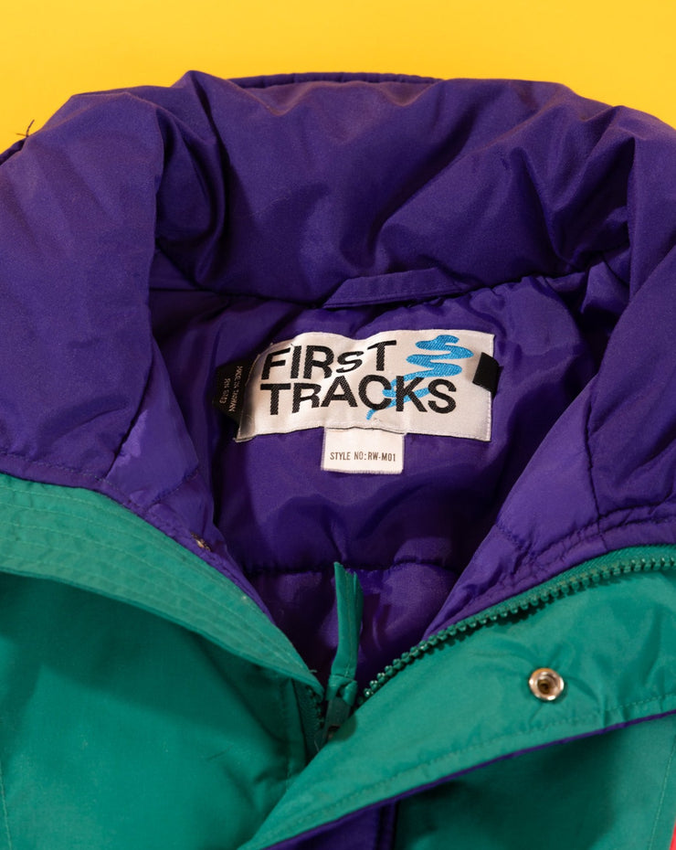 Vintage 80s First Tracks Colorblock Ski Jacket