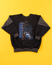 Rare Vintage 80s NY Giants Striped Crewneck Sweater