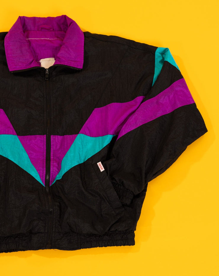 Vintage 90s Campus Retro Windbreaker Jacket