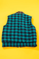 Vintage 90s Branded Lion Reversible Puffer Vest