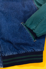 Vintage 90s Canyon River Blues Denim Varsity Jacket