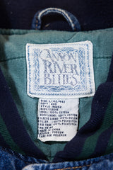 Vintage 90s Canyon River Blues Denim Varsity Jacket