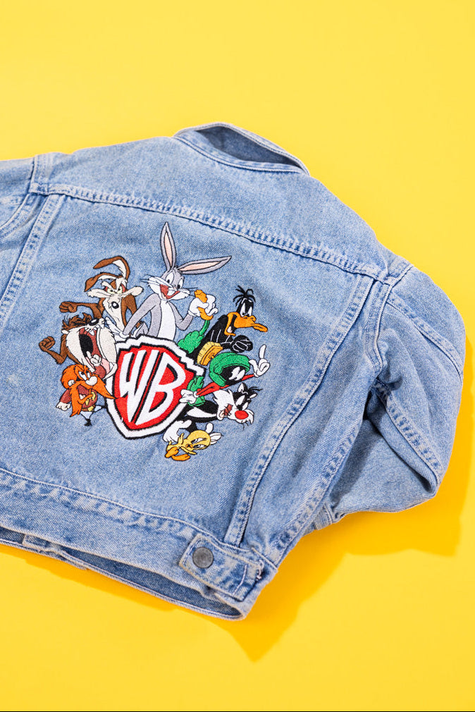 Vintage 1998 Looney Tunes Denim Jacket (Kids - XS)