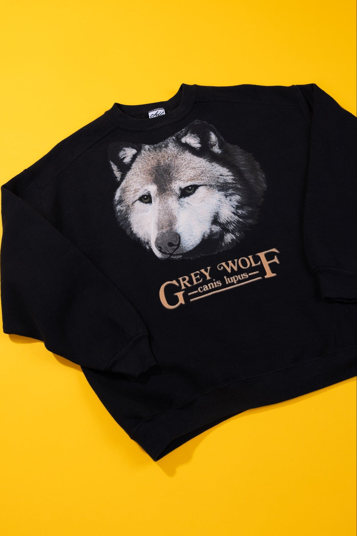 Vintage 90s Grey Wolf Canis Lupus Crewneck