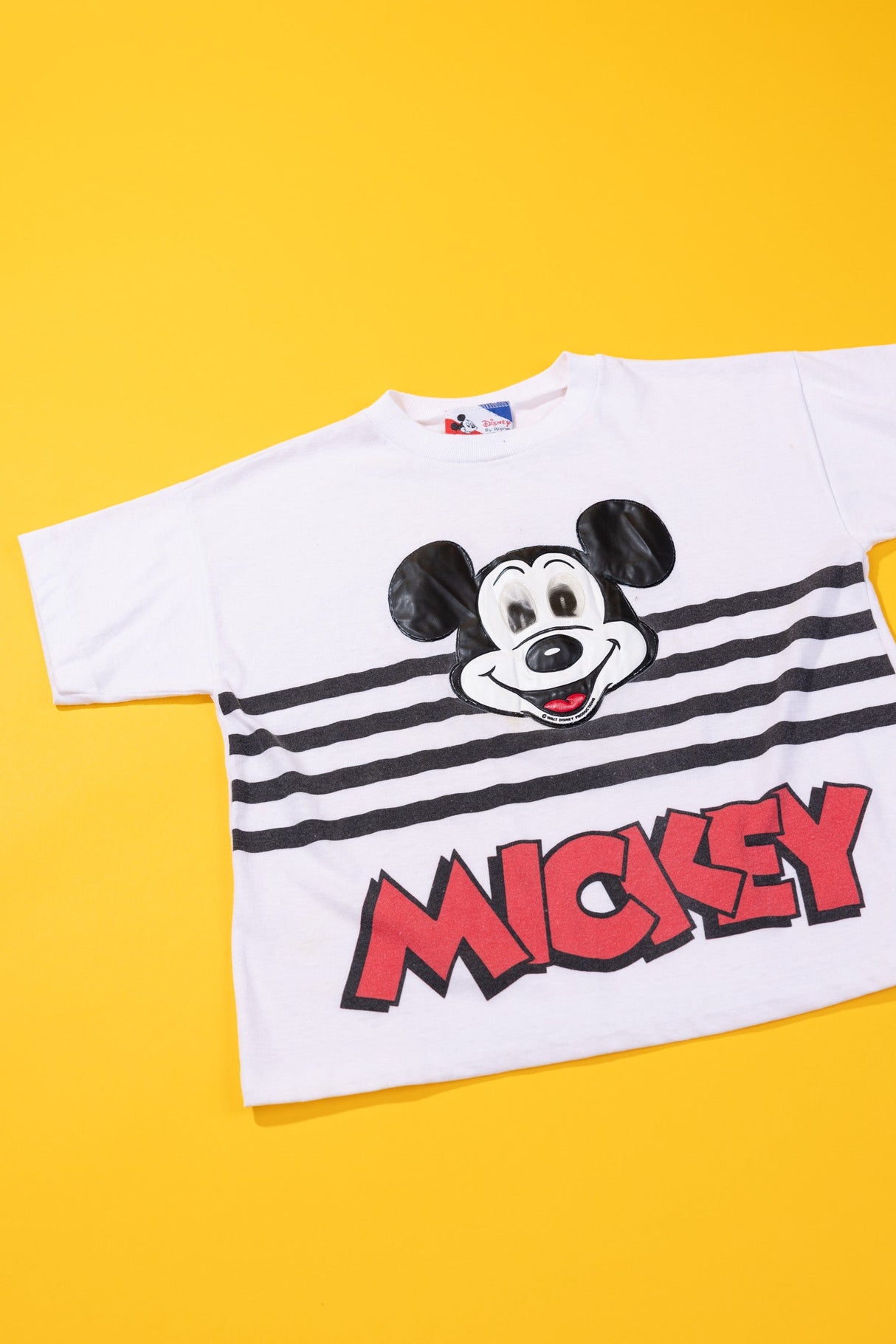 Vintage 80s Disney Mickey Mouse Googly Eyes Crop Top