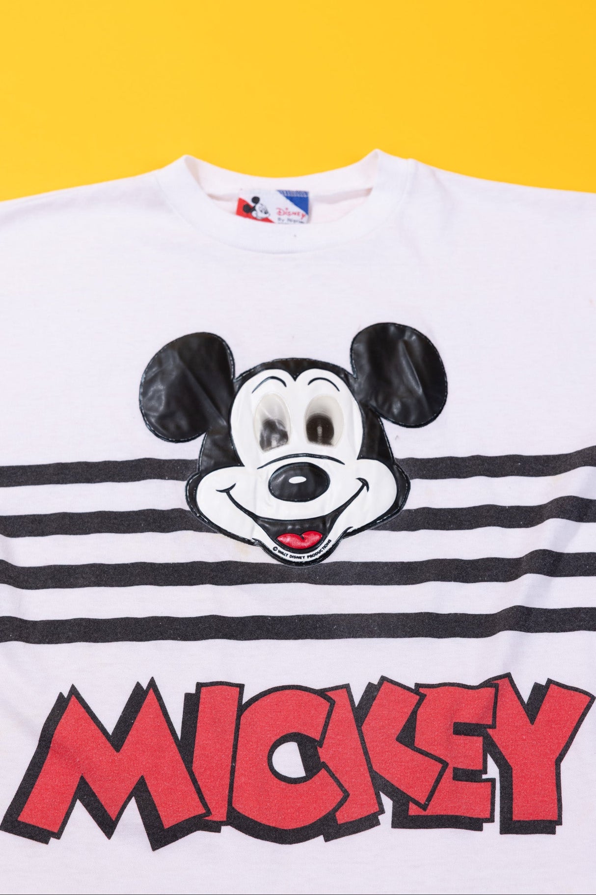 Vintage 80s Disney Mickey Mouse Googly Eyes Crop Top