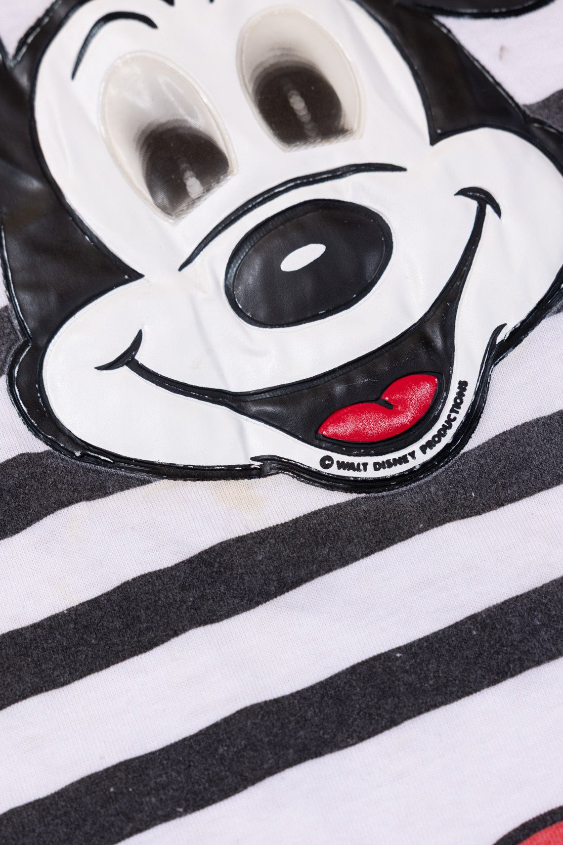 Vintage 80s Disney Mickey Mouse Googly Eyes Crop Top