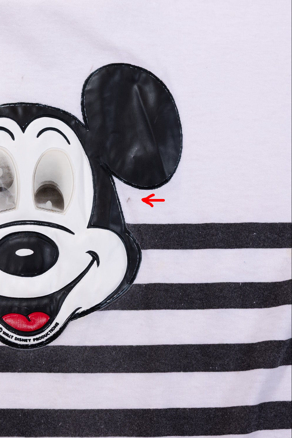 Vintage 80s Disney Mickey Mouse Googly Eyes Crop Top