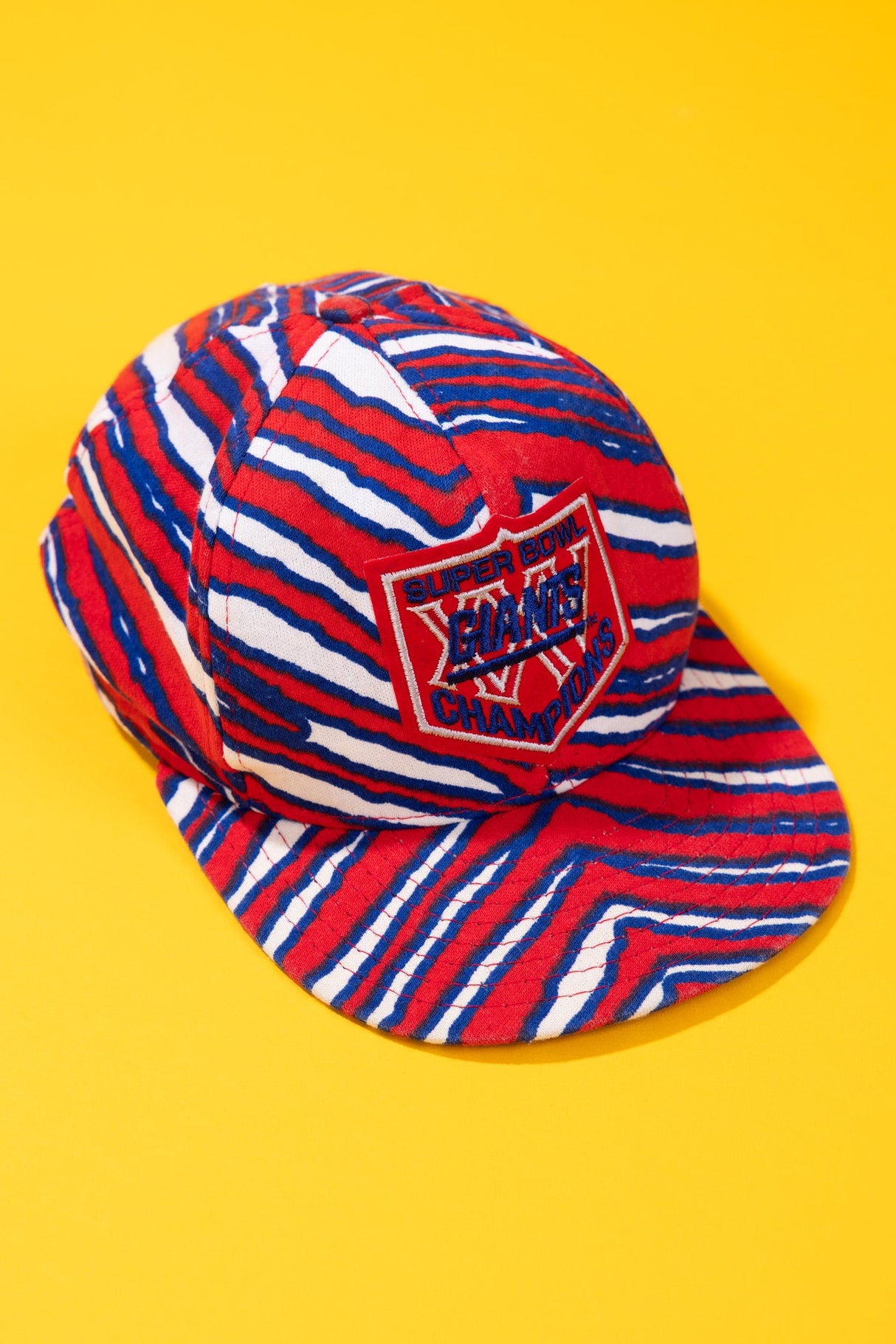Vintage 1991 NY Giants Super Bowl Champions XXV Zubaz Snapback Hat