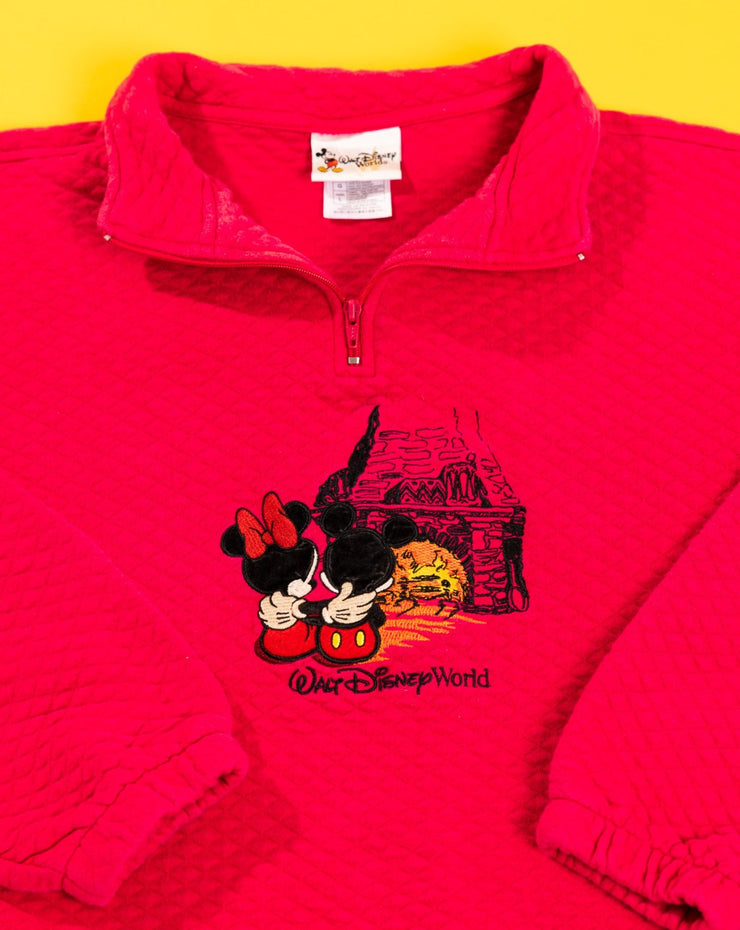 Vintage 90s Disney Mickey and Minnie Crop Jacket