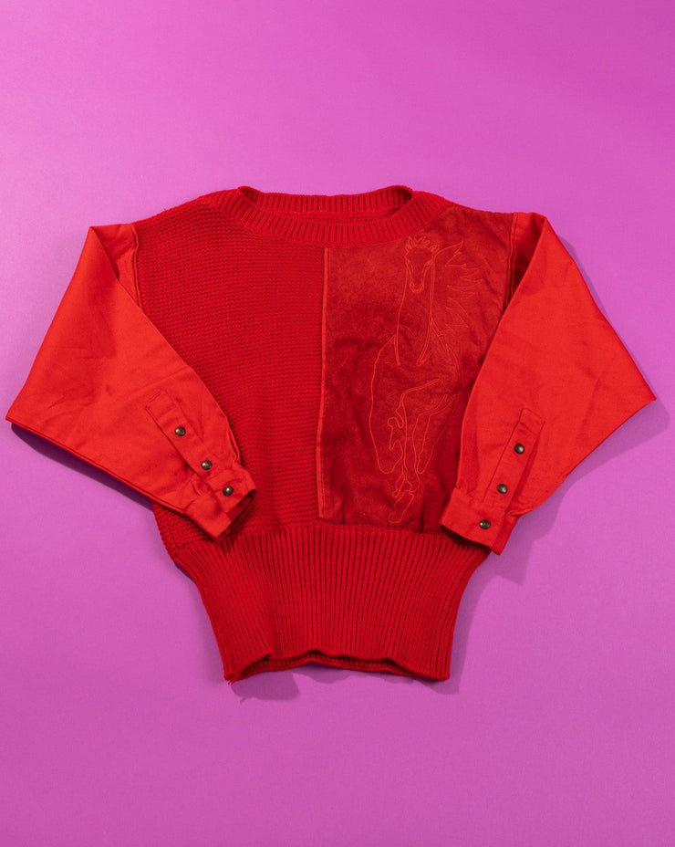 Vintage 80s Red Stallion Sweater