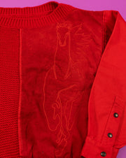 Vintage 80s Red Stallion Sweater