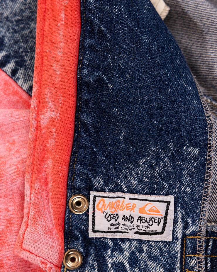 Vintage 90s Quicksilver Master Plan Acid Wash Denim Jacket