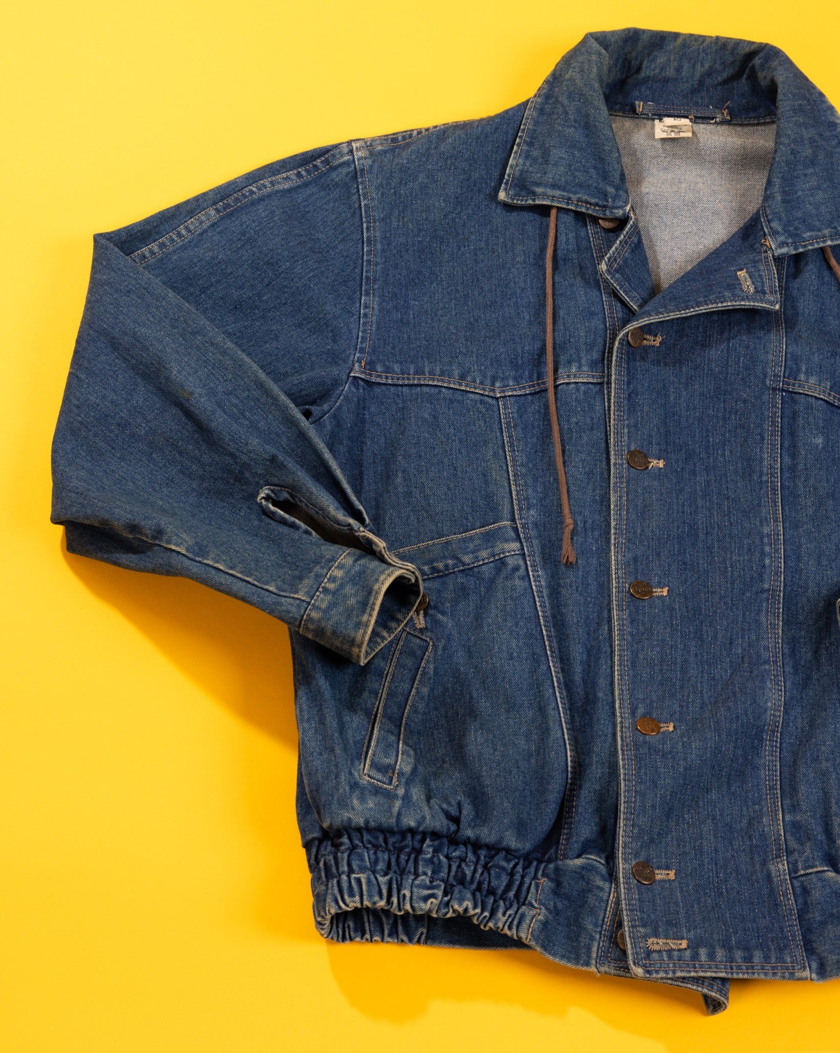 ジャケット・アウター 90s Rare Vintage Indigo Dyed Denim Coat 1880 Indigo Dyed 15 oz Selvedge Denim Jacket Annual Ring XL