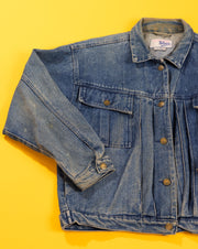 Vintage 80s Weathered Blues Denim Jacket