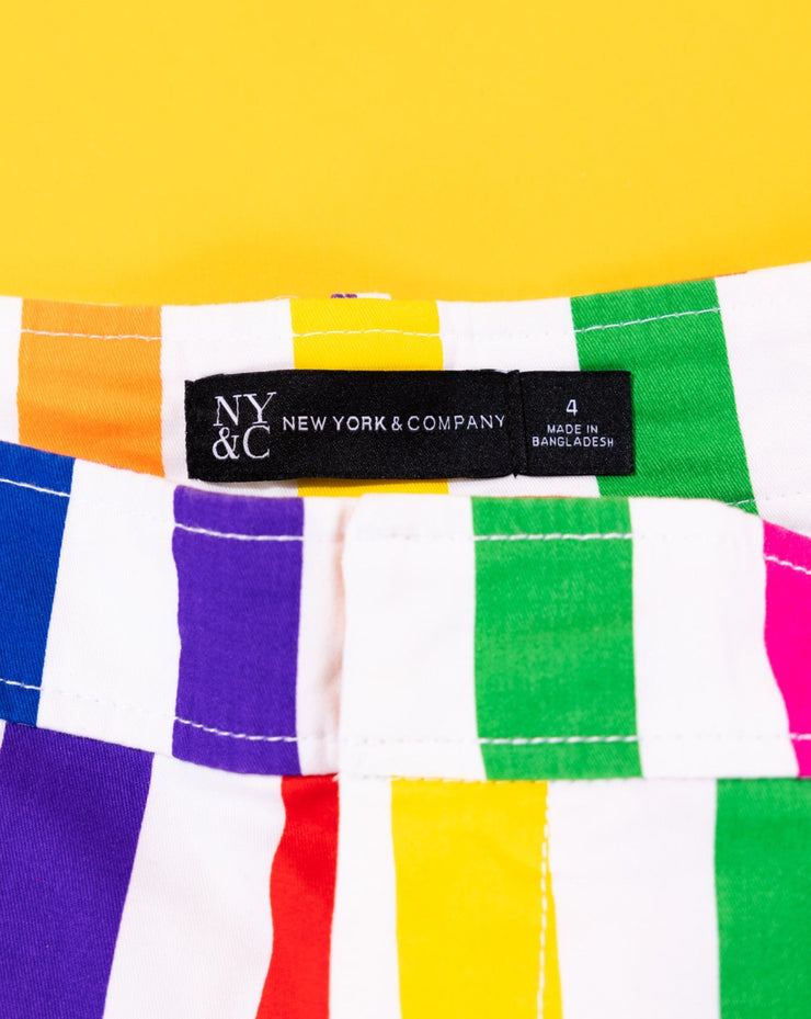 Vintage 90s/00s New York and Company Rainbow Striped Shorts (4)