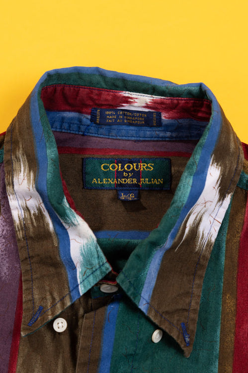 Vintage 90s Colours by Alexander Julian Sleeveless Button Down