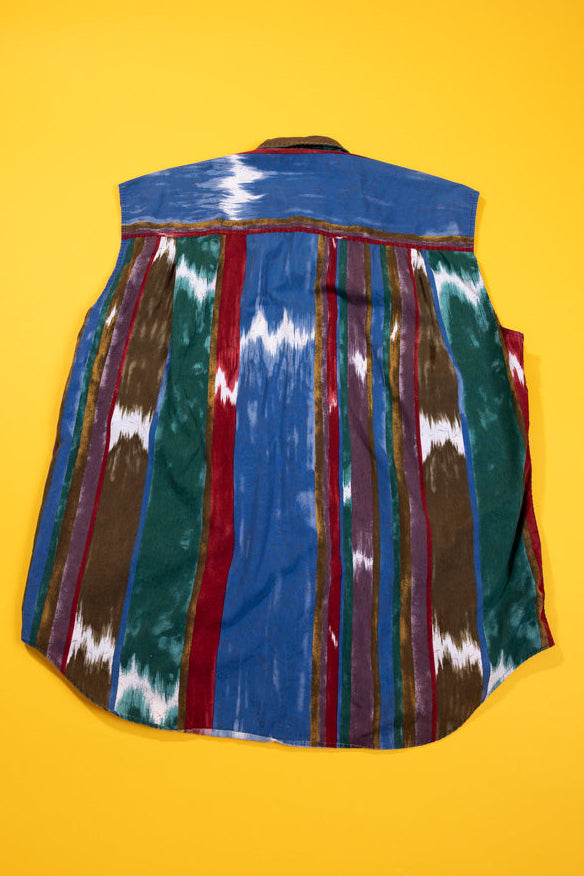 Vintage 90s Colours by Alexander Julian Sleeveless Button Down