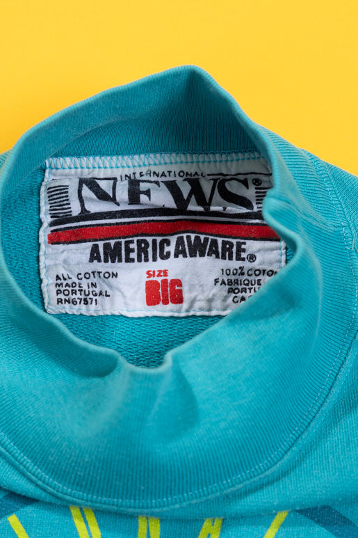 Vintage 80s International News Crewneck