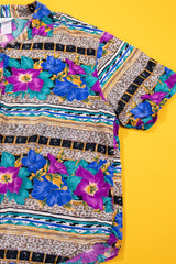 Vintage 90s Kathie Lee Plus Tropical Button Up