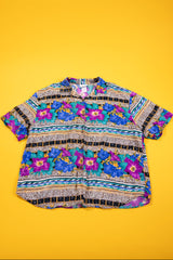 Vintage 90s Kathie Lee Plus Tropical Button Up