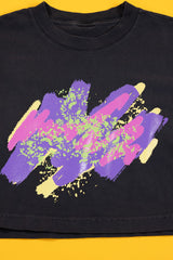 RCW Retro Splash Crop Tee (Black/White)
