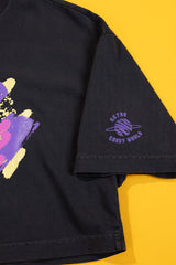 RCW Retro Splash Crop Tee (Black/White)
