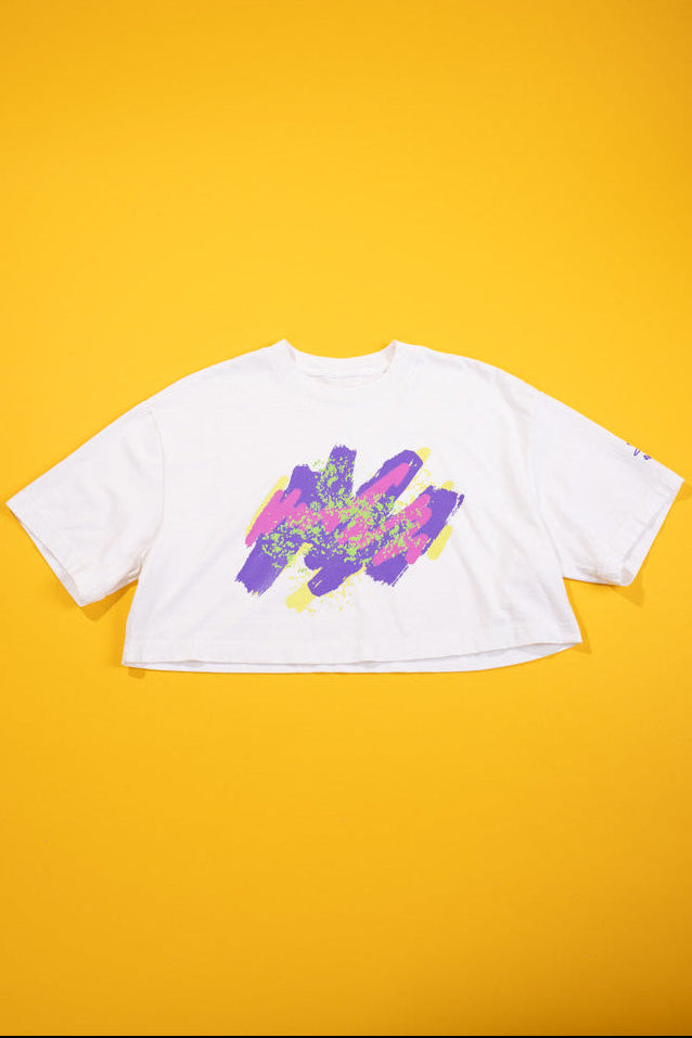 RCW Retro Splash Crop Tee (Black/White)