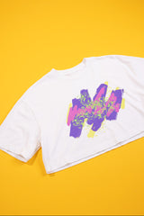 RCW Retro Splash Crop Tee (Black/White)