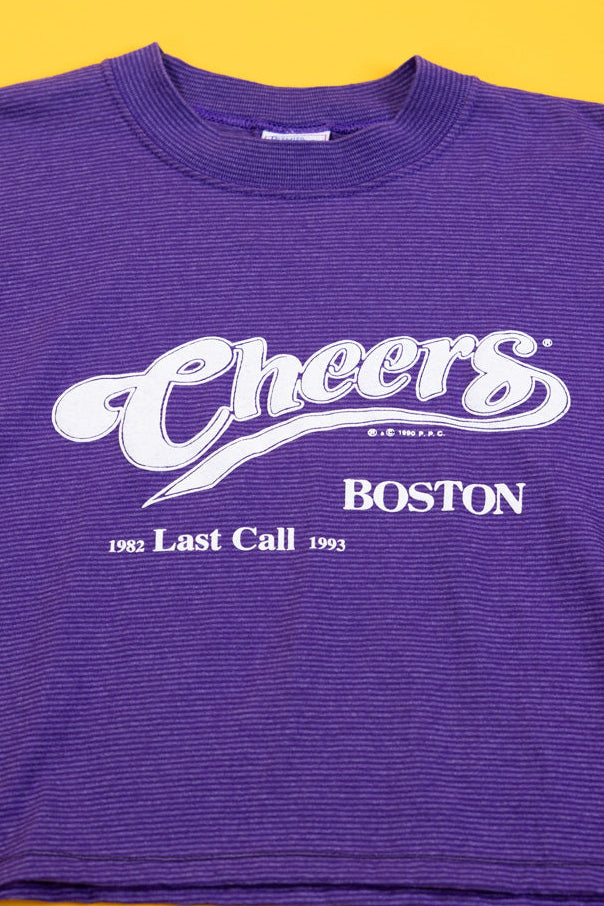 Upcycled 1990 Cheers Boston Crop Tee