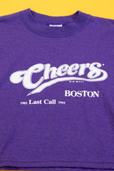 Upcycled 1990 Cheers Boston Crop Tee