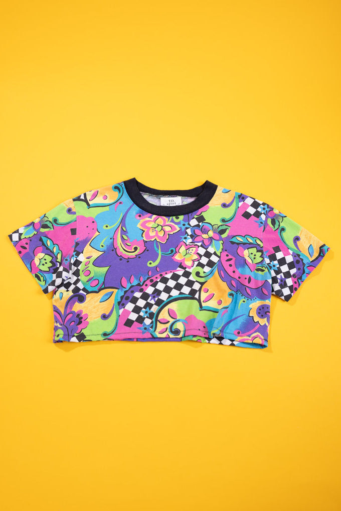 Upcycled 80s T.D. Sport Crop Tee