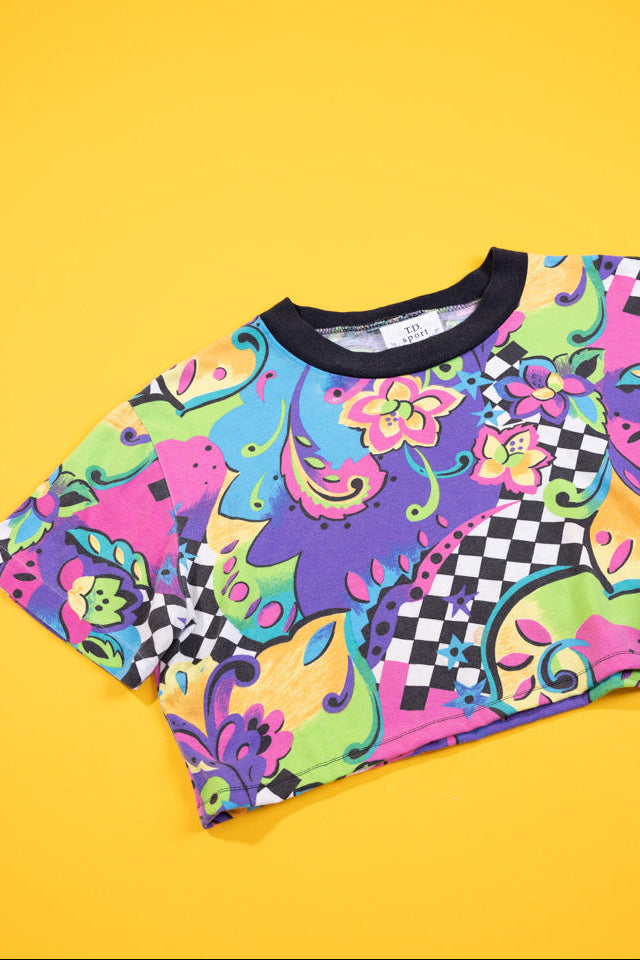 Upcycled 80s T.D. Sport Crop Tee