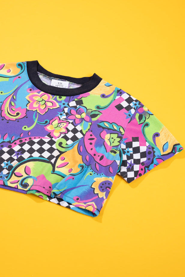 Upcycled 80s T.D. Sport Crop Tee