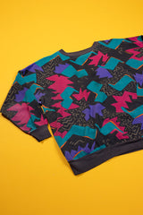 Vintage 80s Jolly Roger Geometric Sweater