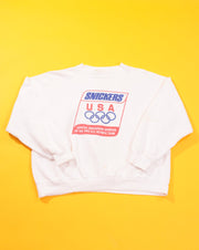 Vintage 1992 Snickers Official Snackfood Sponsor of the U.S Olympic Team Crewneck Sweater