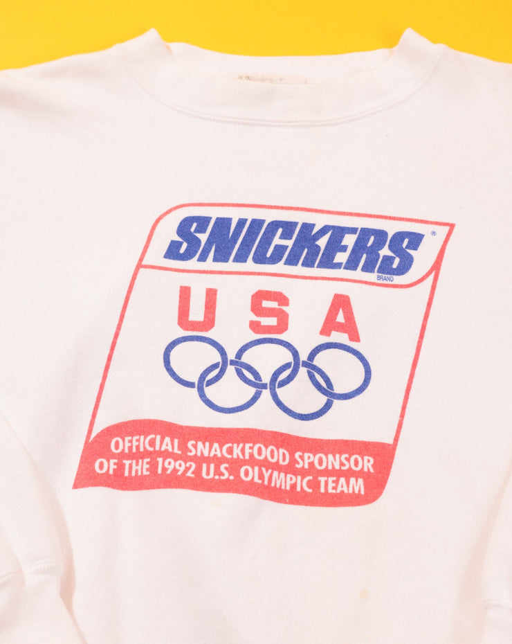 Vintage 1992 Snickers Official Snackfood Sponsor of the U.S Olympic Team Crewneck Sweater
