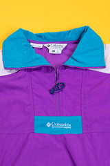 Vintage 90s Quarter Zip Columbia Sportswear Windbreaker
