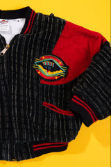 Vintage 90s Corduroy Pinstripe Racing Bomber Jacket (Kids - 18M)